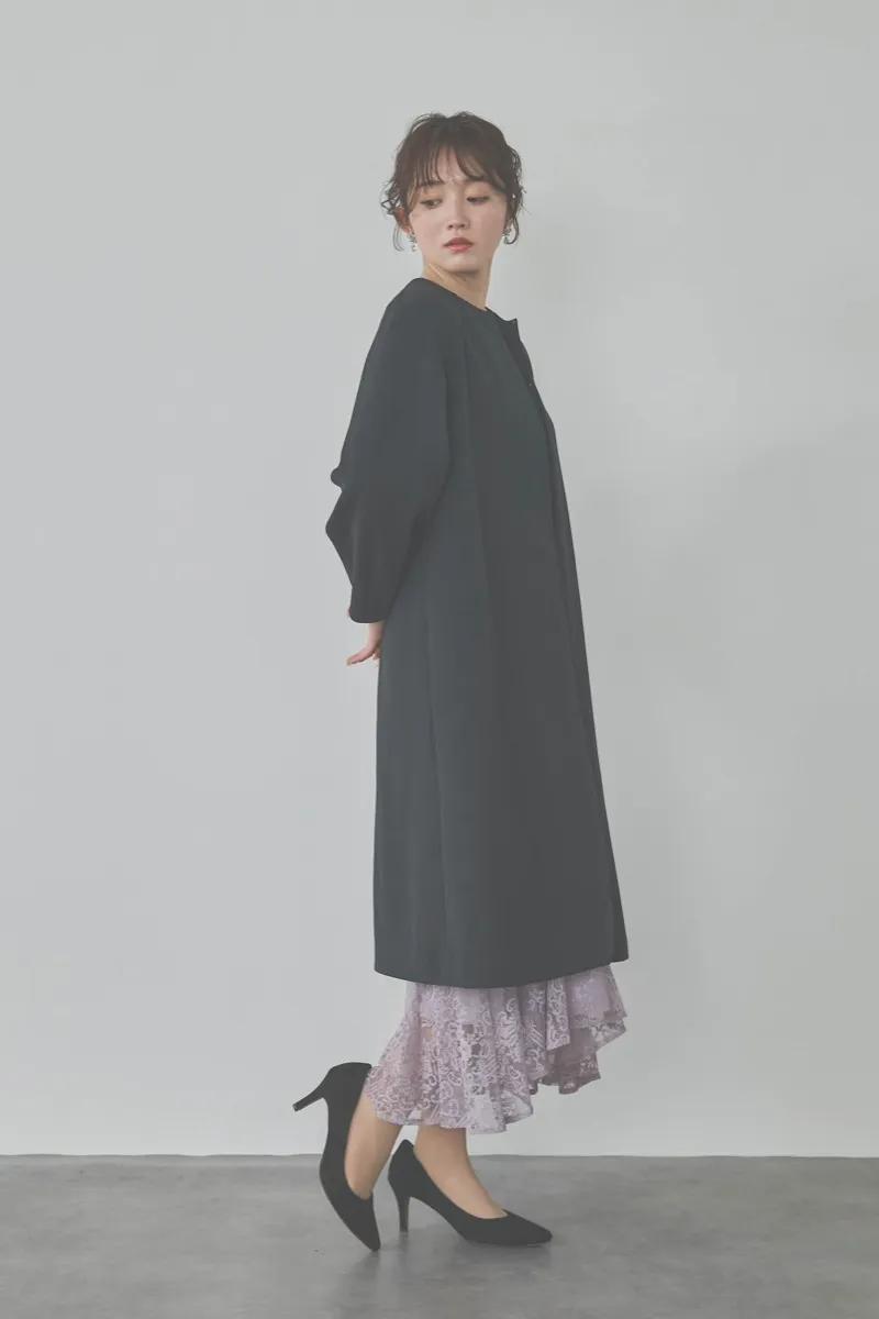 kaene ブラックのバックパールコート