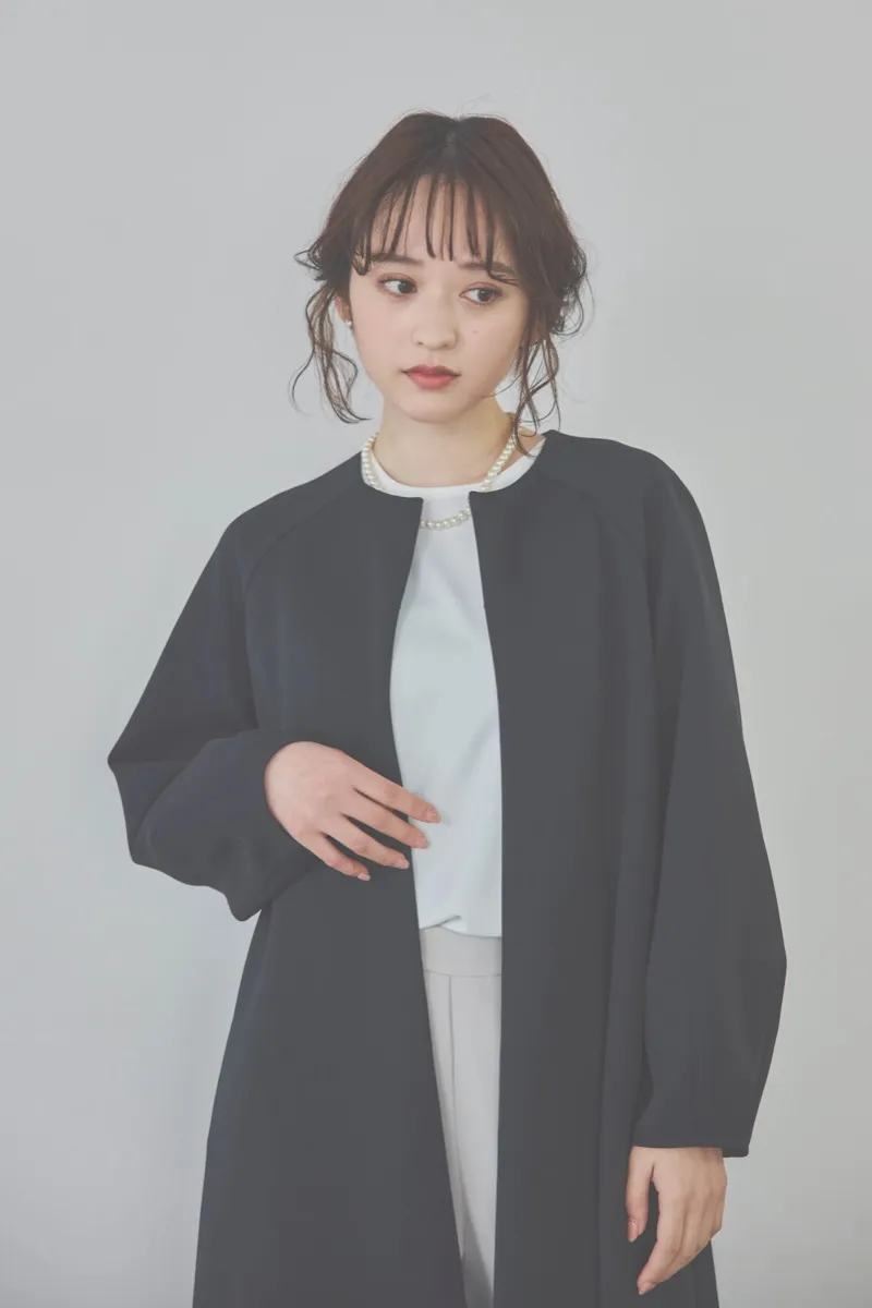 kaene ブラックのバックパールコート