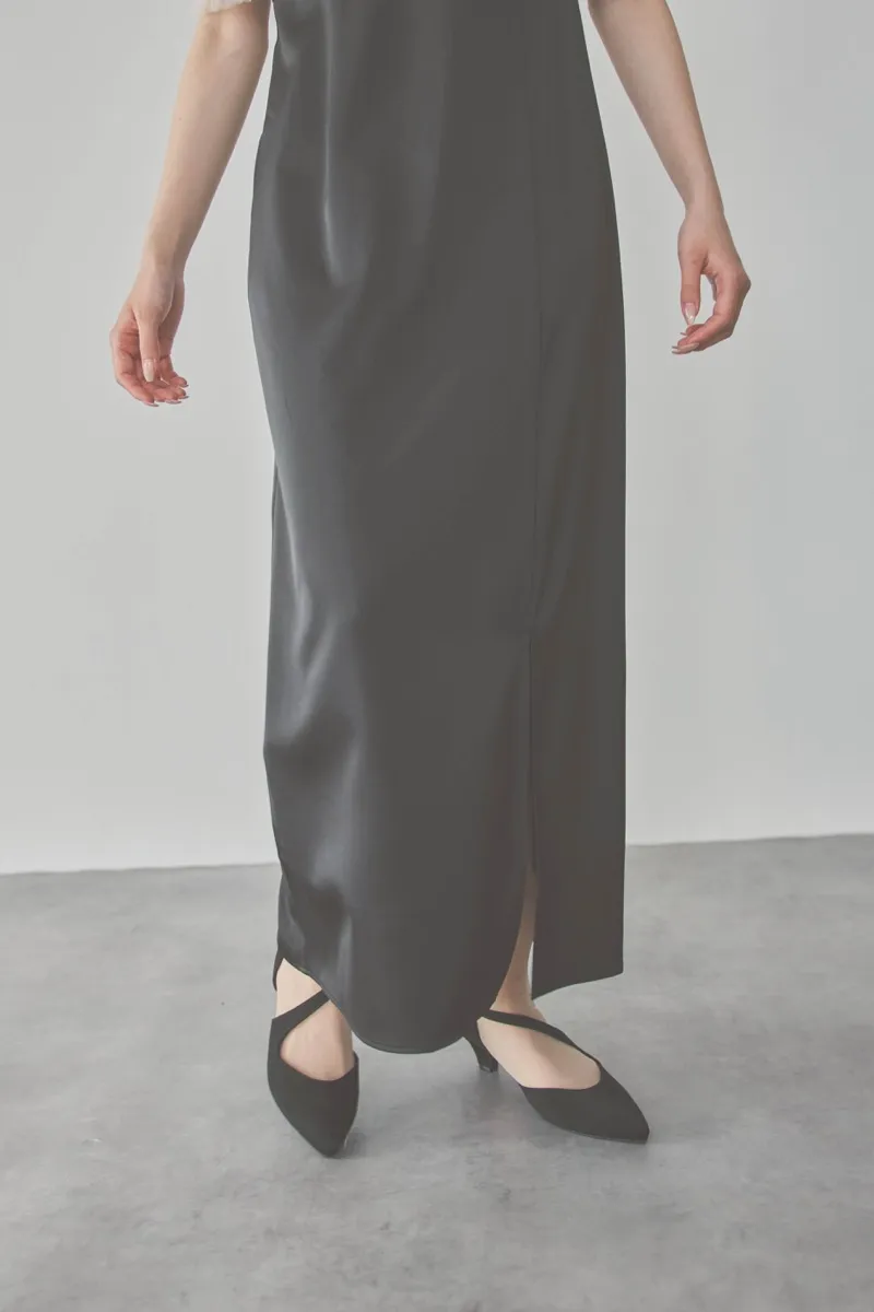 ブラックのチュールビスチェIラインドレス M/Leja