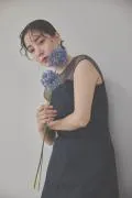 ネイビーのレースビスチェパンツドレス M/LAGUNAMOON