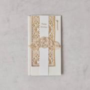 クリームのフラワーエンボスご祝儀袋