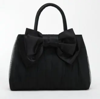 黒のリボンチュールバッグ