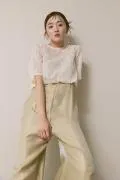 ベージュのバルーンデザインパンツドレス　M/kaene