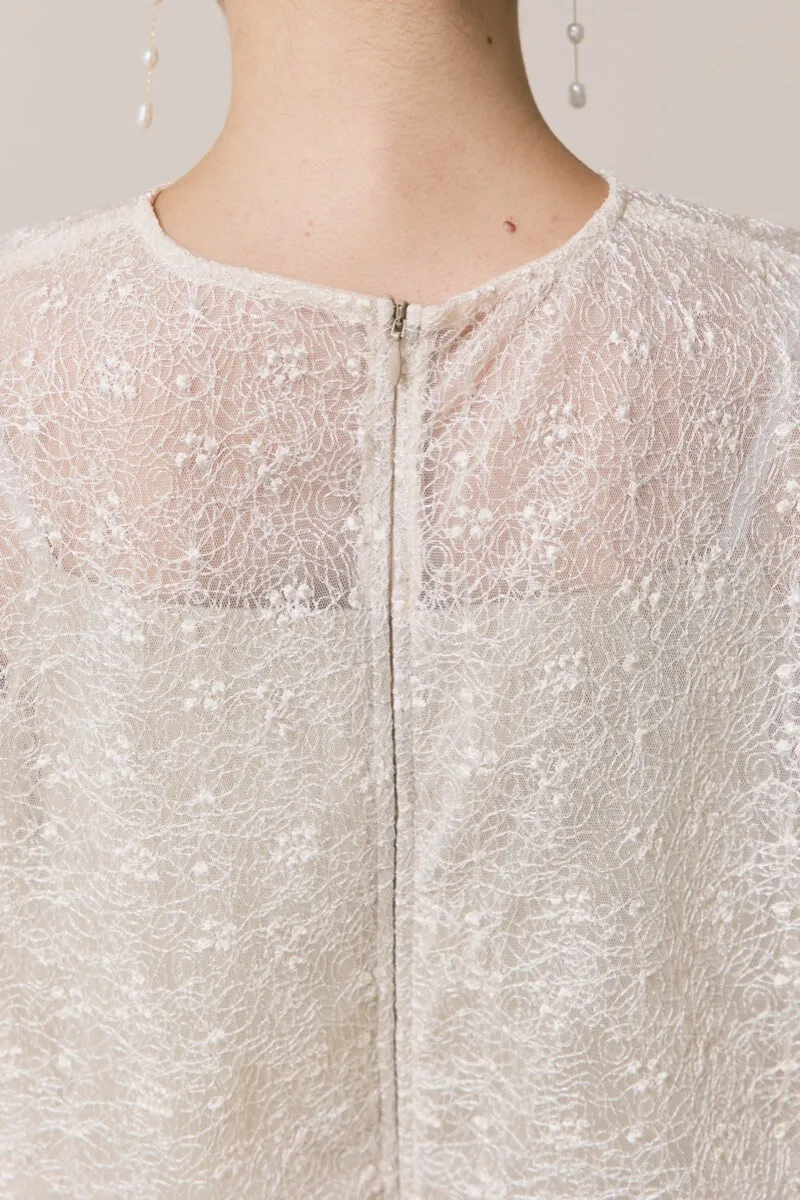 ベージュのバルーンデザインパンツドレス　M/kaene