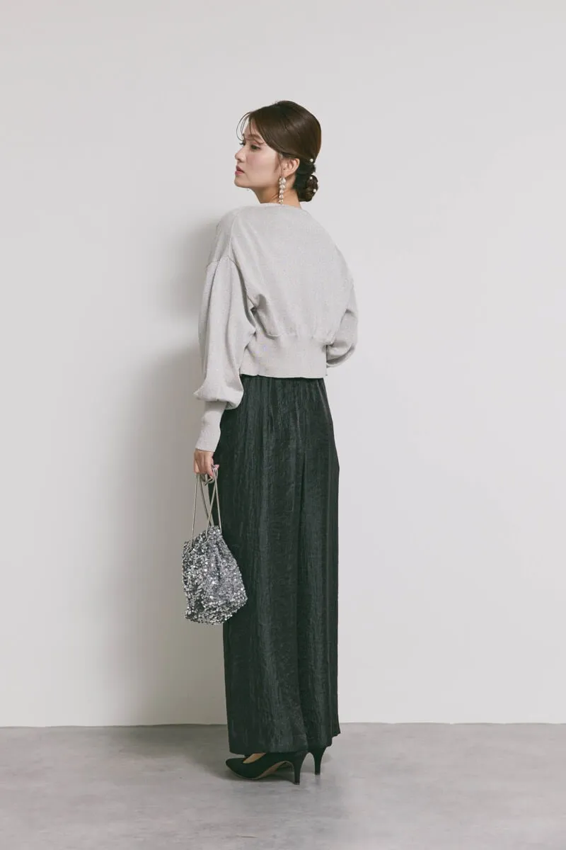 ブラックのバルーンデザインパンツドレス　M/kaene
