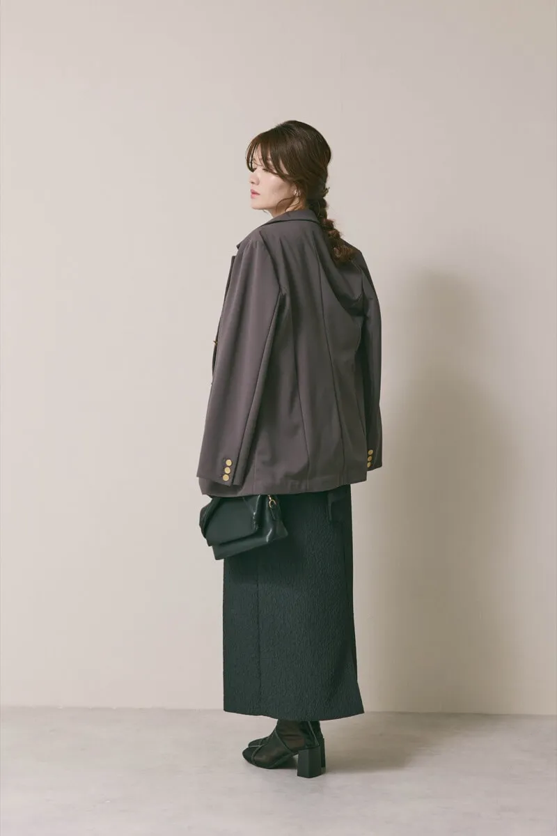 ブラックのデザインボレロセットドレス　M/kaene