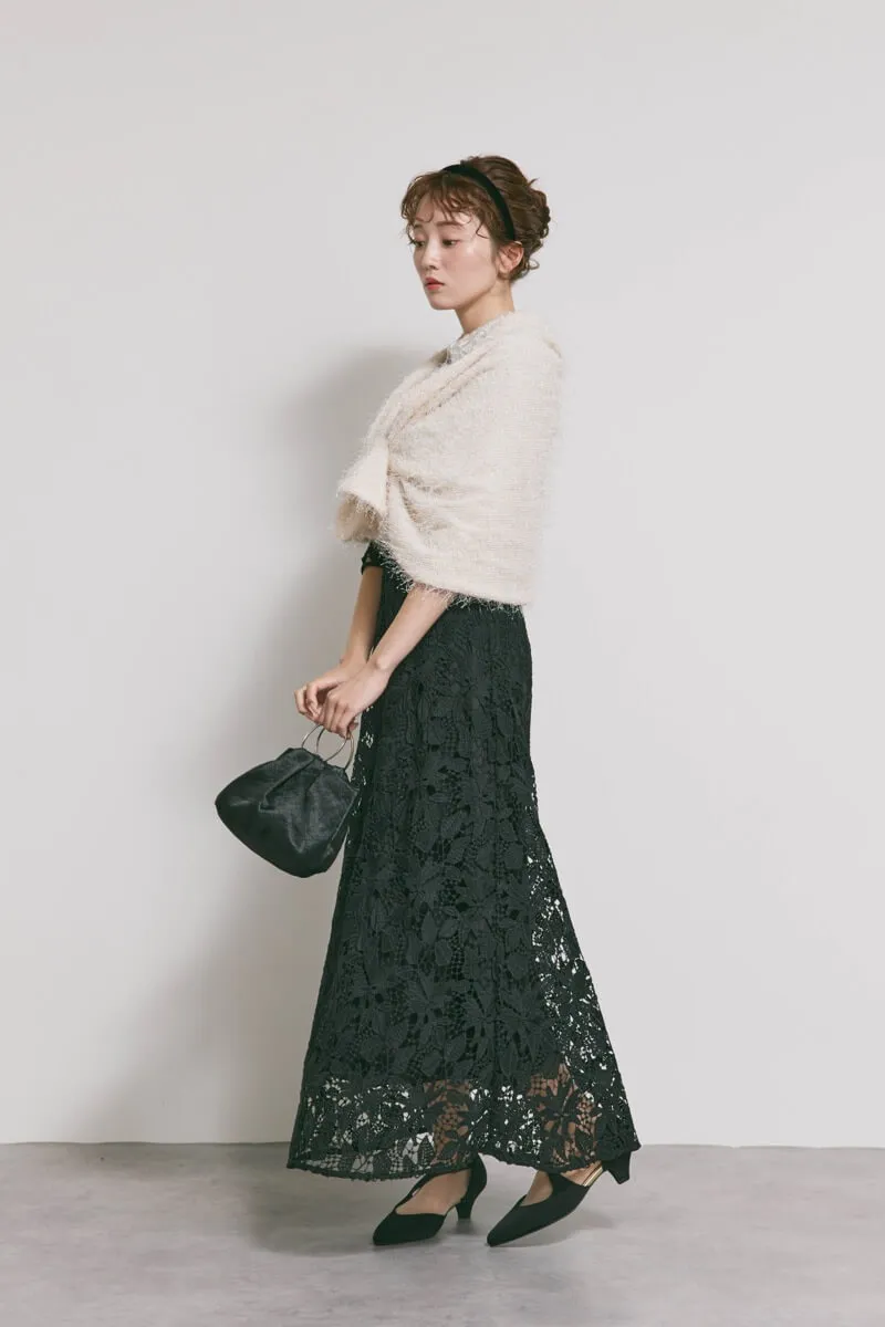 ブラックのビジューカラーレースドレス M/Leja｜11-2215｜結婚式