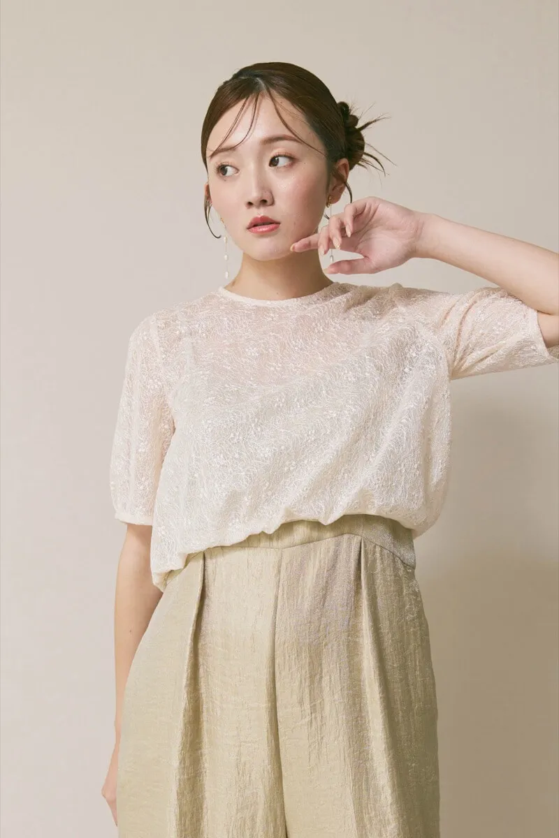 ベージュのバルーンデザインパンツドレス　S/kaene