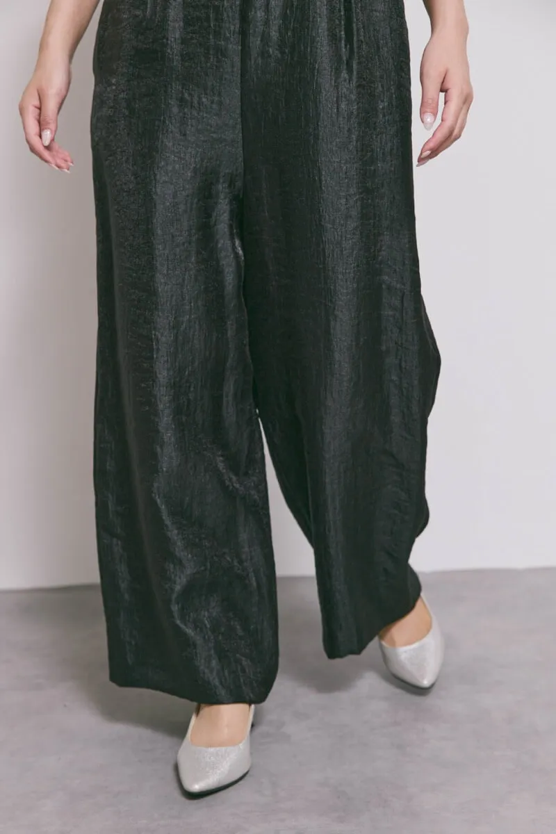 ブラックのバルーンデザインパンツドレス　S/kaene
