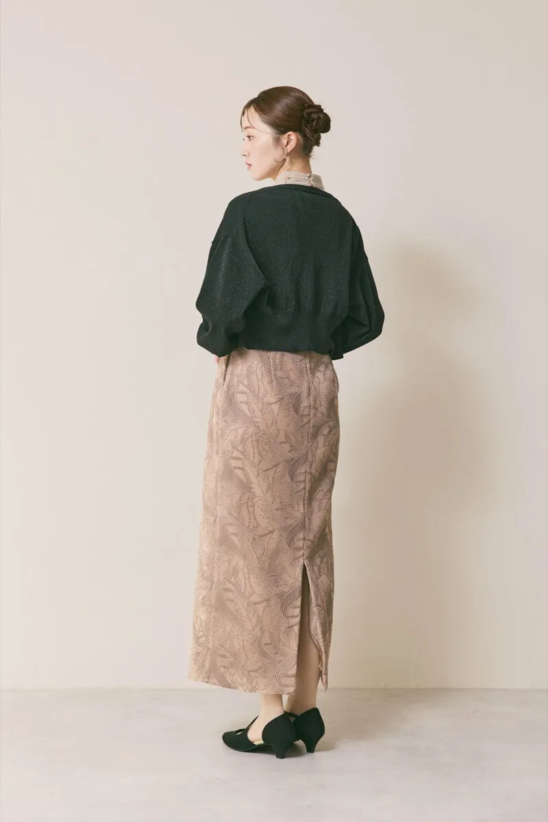 モカのメッシュエンブロイダリードレス