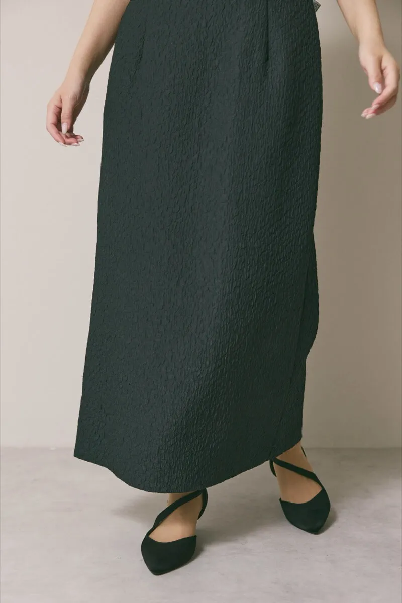 ブラックのデザインボレロセットドレス