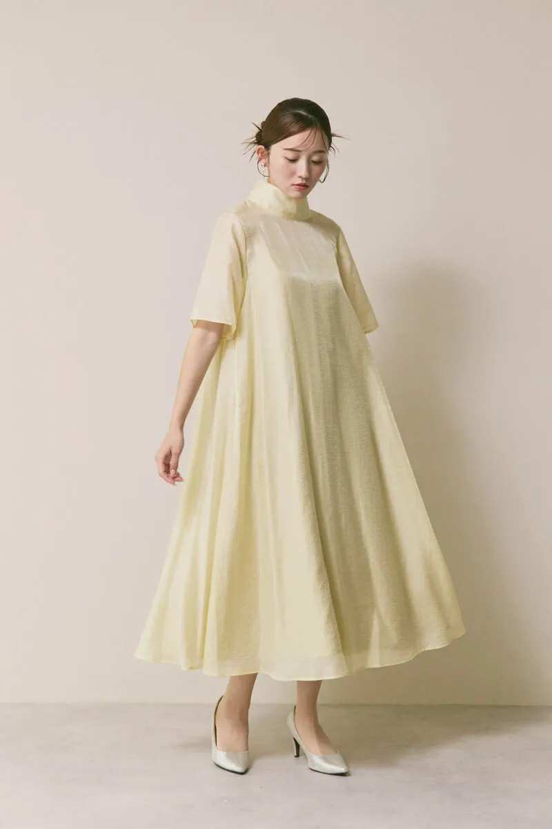 イエローのテントラインシアードレス　M/kaene