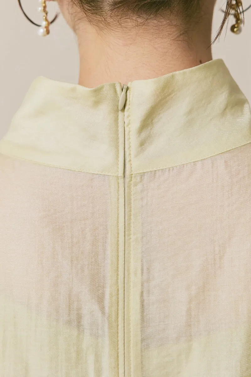イエローのテントラインシアードレス　M/kaene