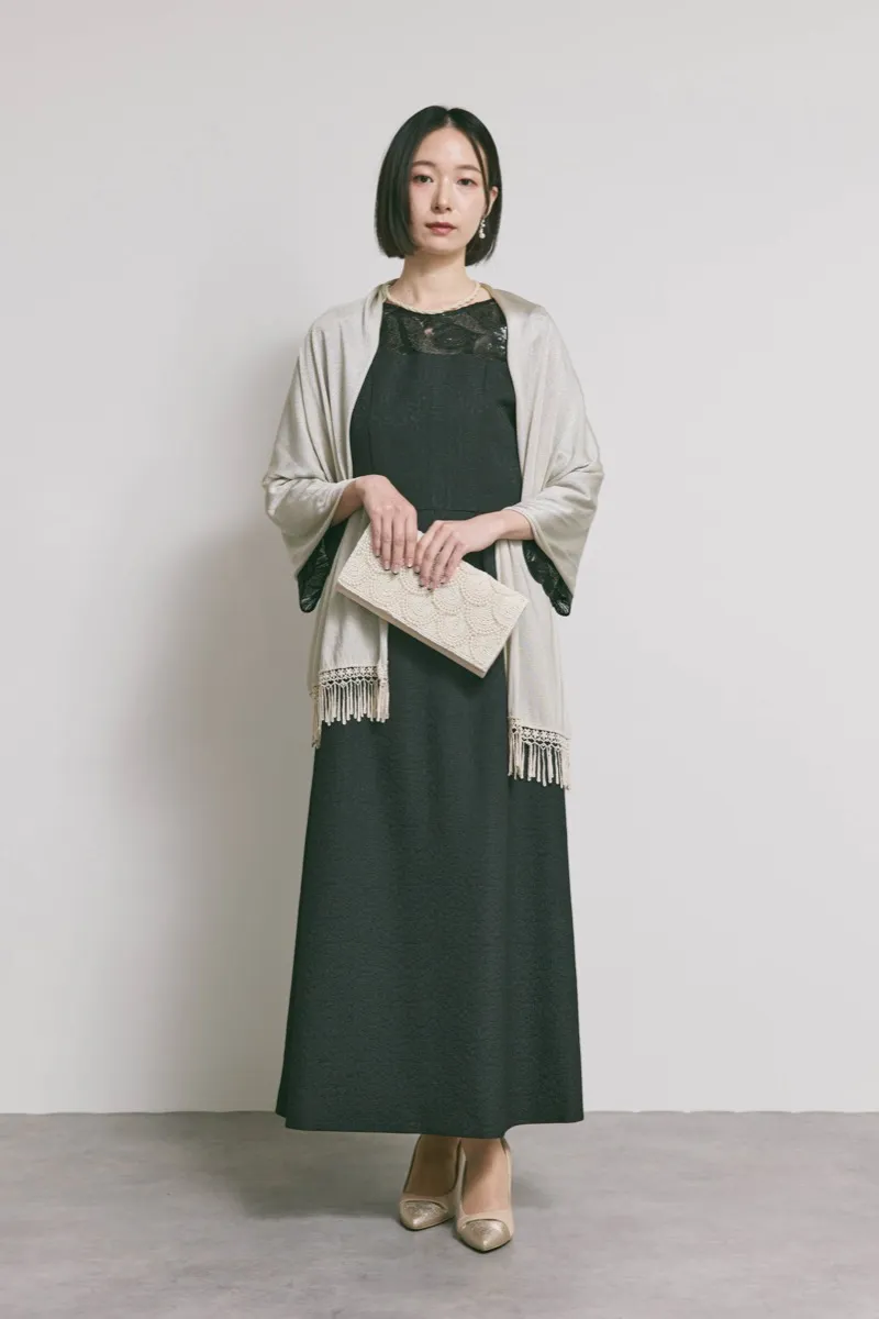 ブラックのブリエレースジャガードドレス　M/eneak [店頭販売価格 42,900円 ]