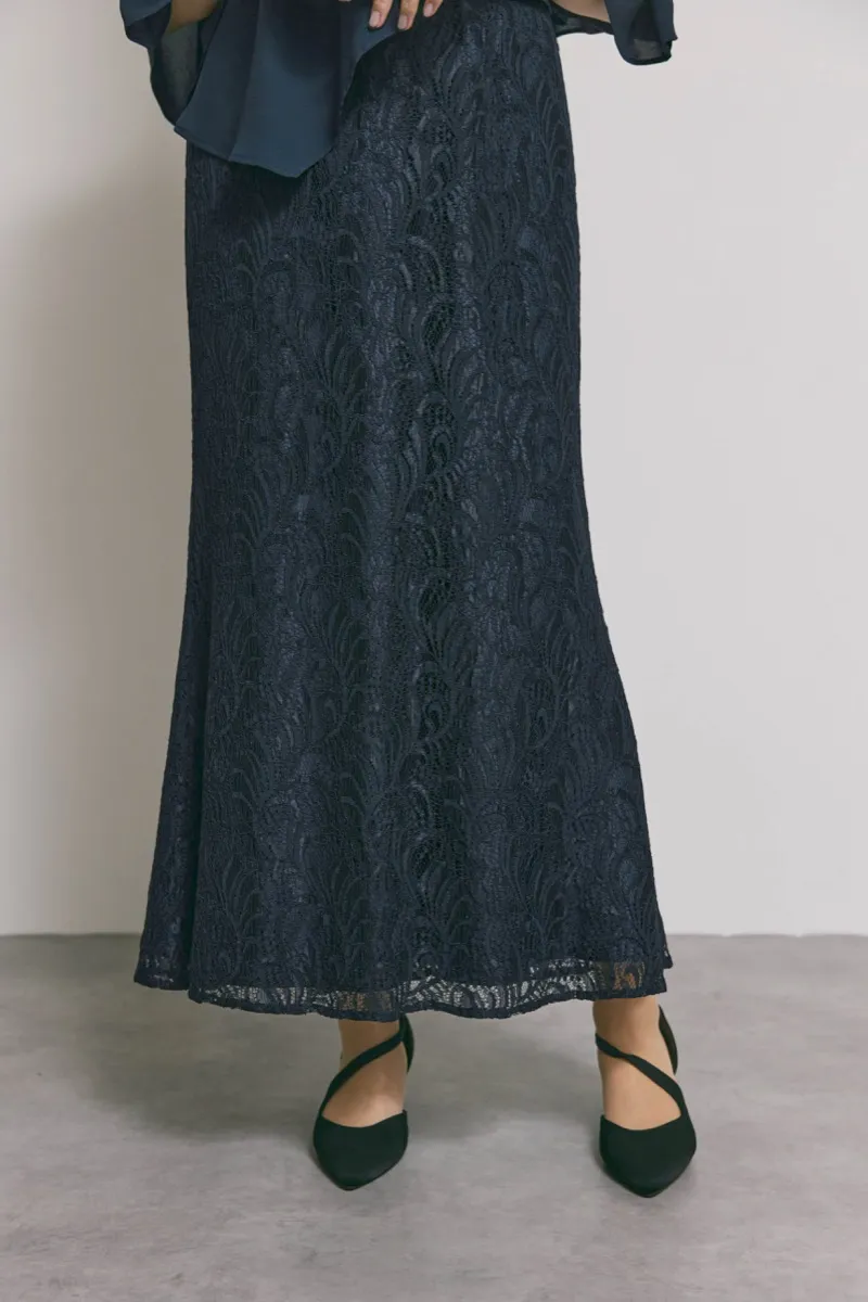 ネイビーのケープレイヤードドレス　M/eneak [ 店頭販売価格 47,300円 ]