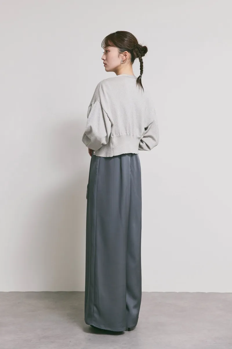 グレーのシークインエンブロイダリーパンツドレス　M/kaene