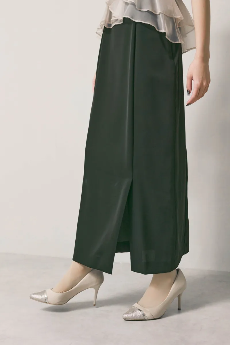 ブラック✕アイボリーのラッフルブラウスセットドレス　M/FRAY.ID