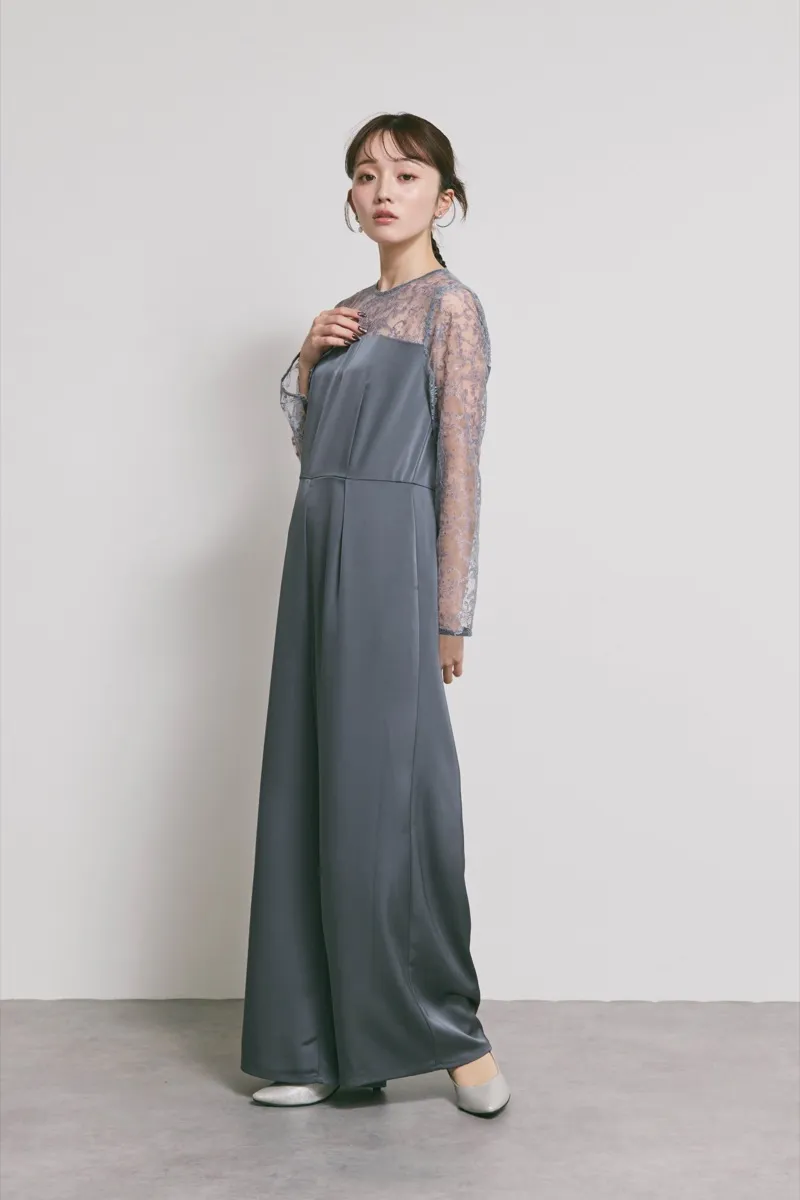 グレーのシークインエンブロイダリーパンツドレス S/kaeneのレンタル