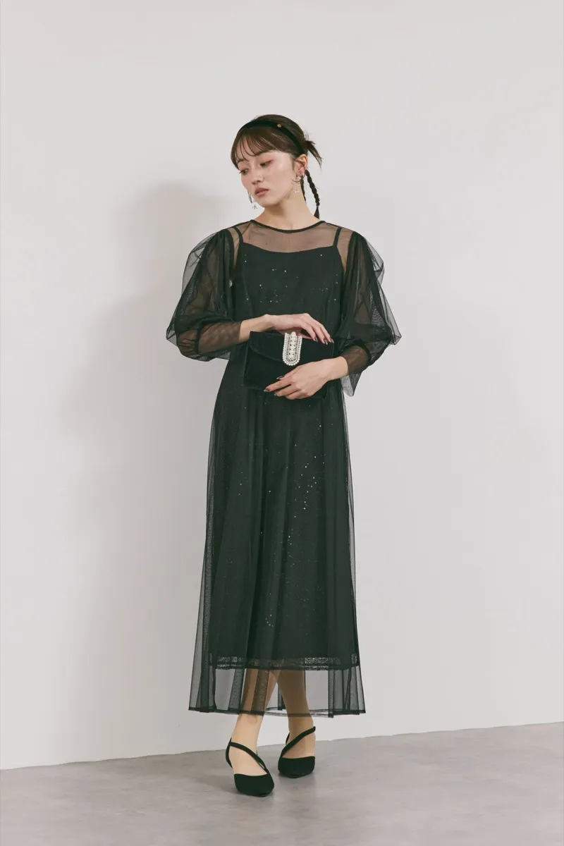 ブラックのベロア✕パールフラップミニバッグ