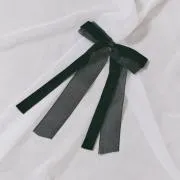 ベロアとオーガンジーのリボンバレッタ