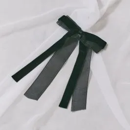 ベロアとオーガンジーのリボンバレッタ