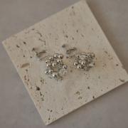 シルバーのメタルボールイヤリング