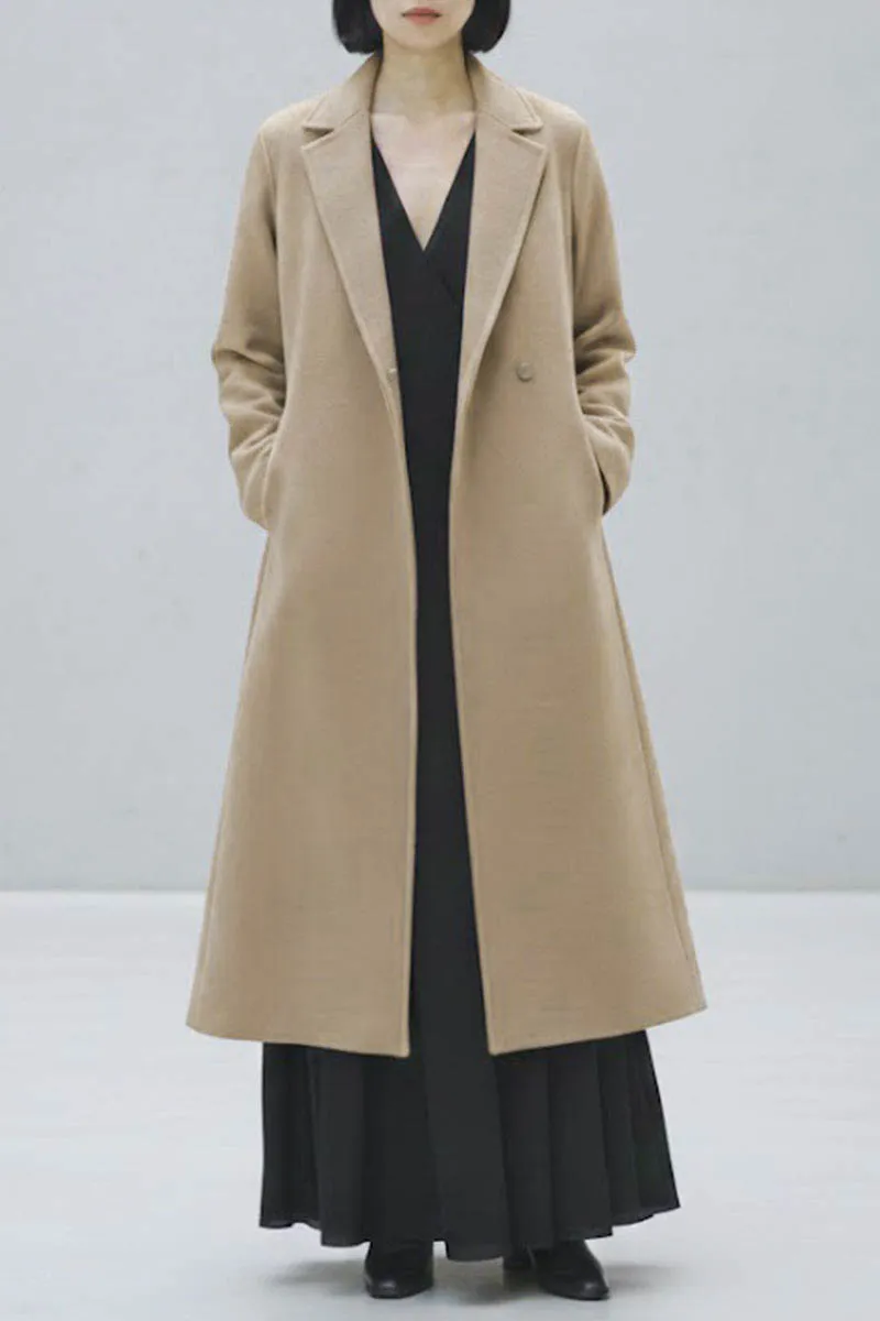 ガリャルダガランテ　キャメル色ロングコート ベルト付き 美品✨ ガリャルダガランテ ウール リバーコート ベルテッド ロング